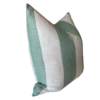MINT BROAD STRIPE SCATTER CUSHION COVER