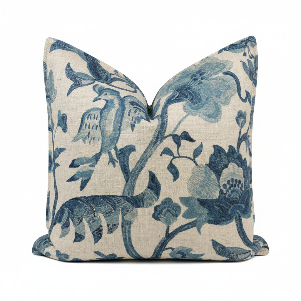 MYTHICAL BIRD BLUE SCATTER CUSHION COVER