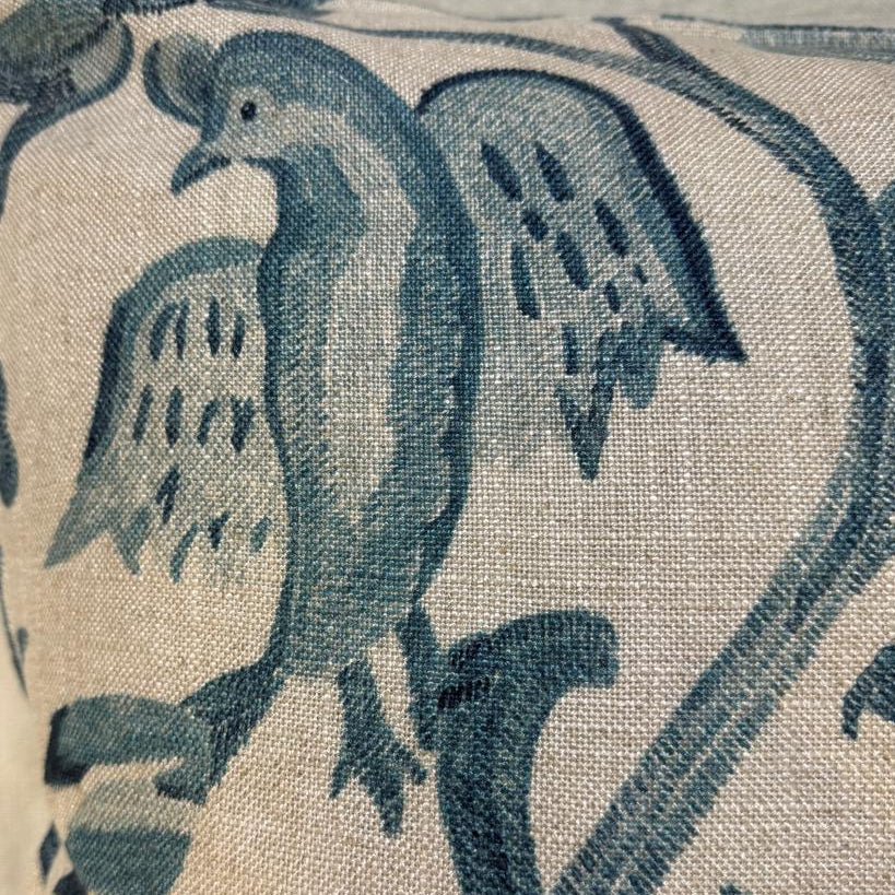 MYTHICAL BIRD BLUE SCATTER CUSHION COVER