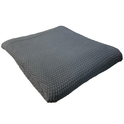 PURE COTTON BLANKET SLATE