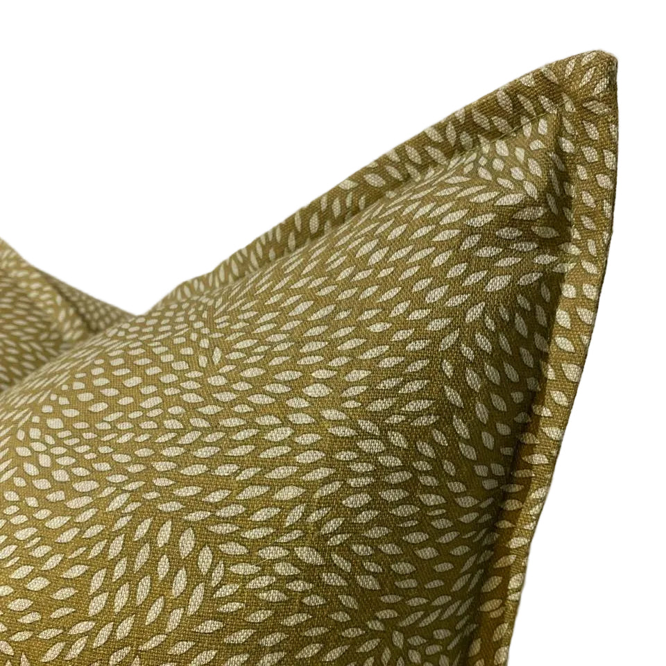 Close-up of a Wheat speckle patterned pillow scatter 