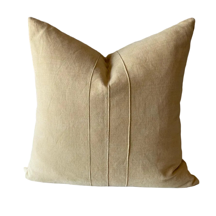 MAVROMAC SANDED LINNEY OCHRE SCATTER CUSHION COVER