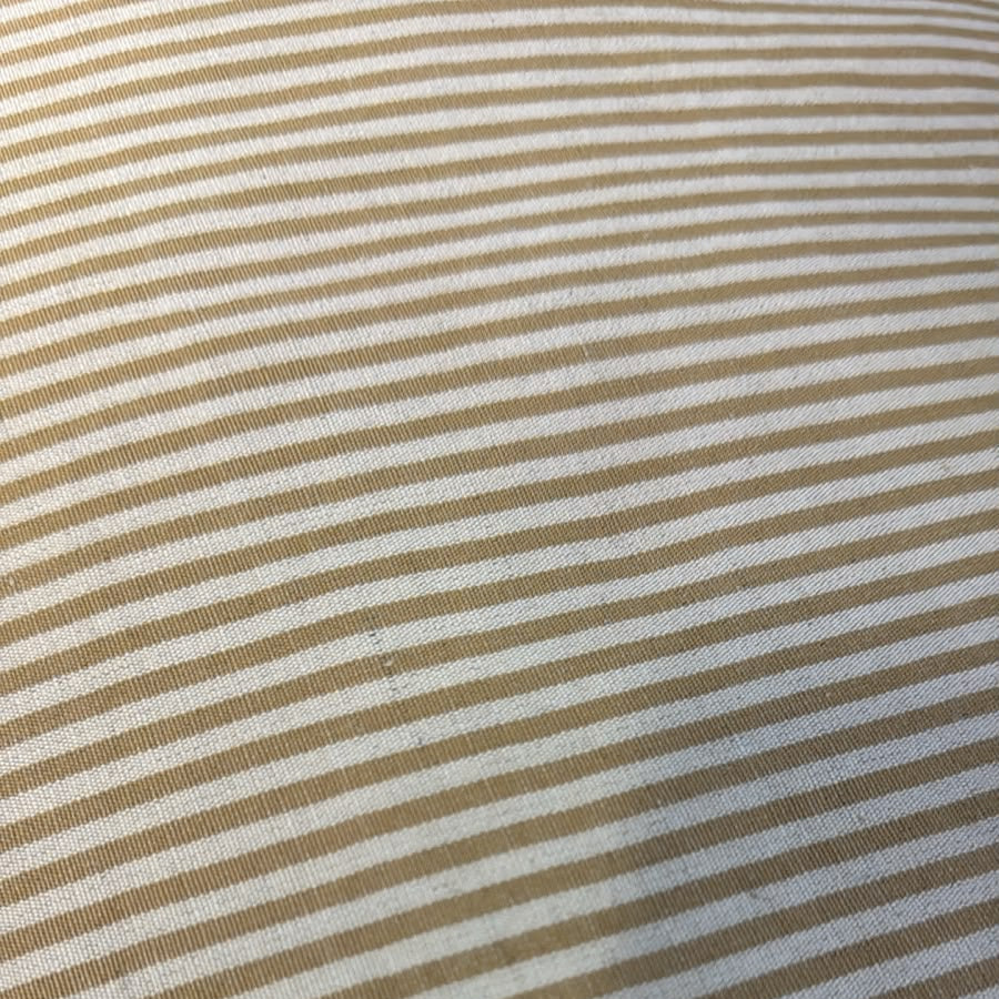 TAUPE PINSTRIPPED OBLONG SCATTER CUSHION