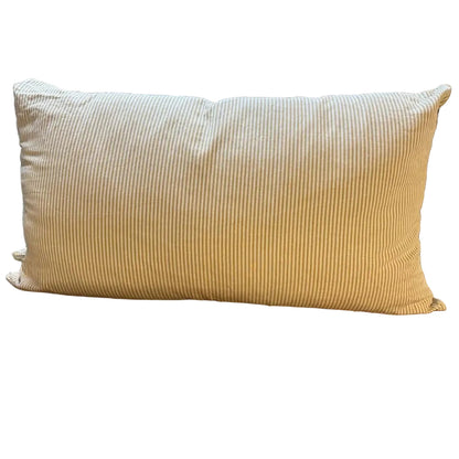 TAUPE PINSTRIPPED OBLONG SCATTER CUSHION