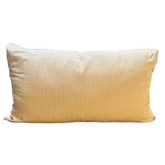 TAUPE PINSTRIPPED OBLONG SCATTER CUSHION