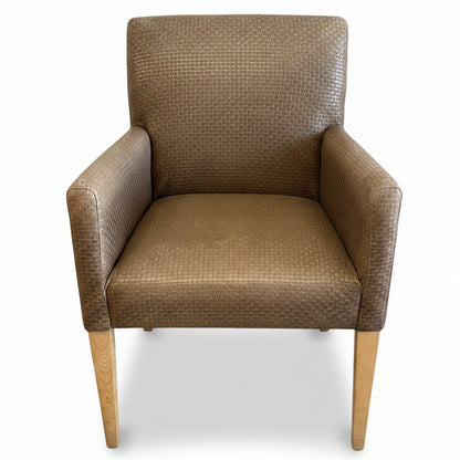 TEXTURED LEATHER ARMCHAIR