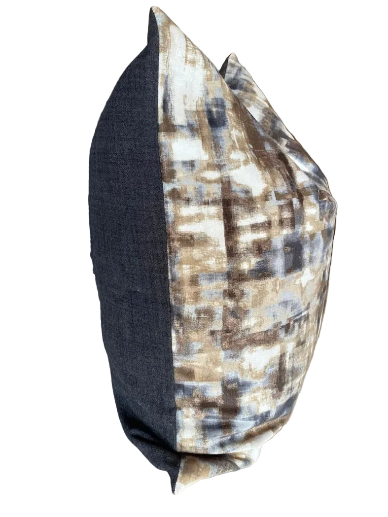 TAUPE BRUSH STROKE SCATTER CUSHION COVER