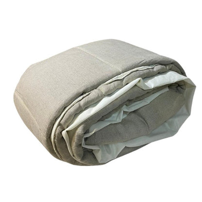 STANDARD SINGLE QUILTED BED WRAP POLLY LINEN