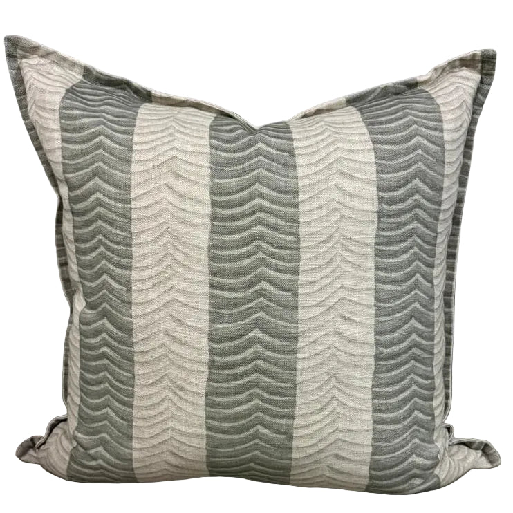 OLIVE BROAD STRIPE SCATTER CUSHION COVER