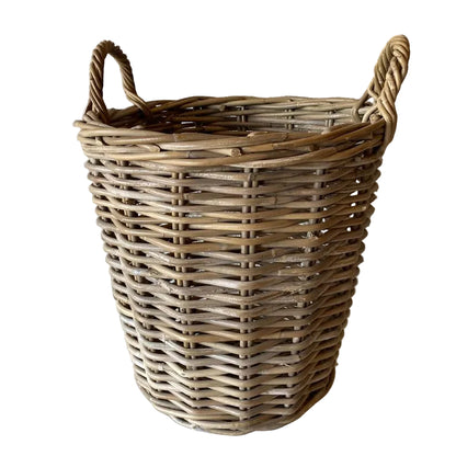 Wicker basket with handles
